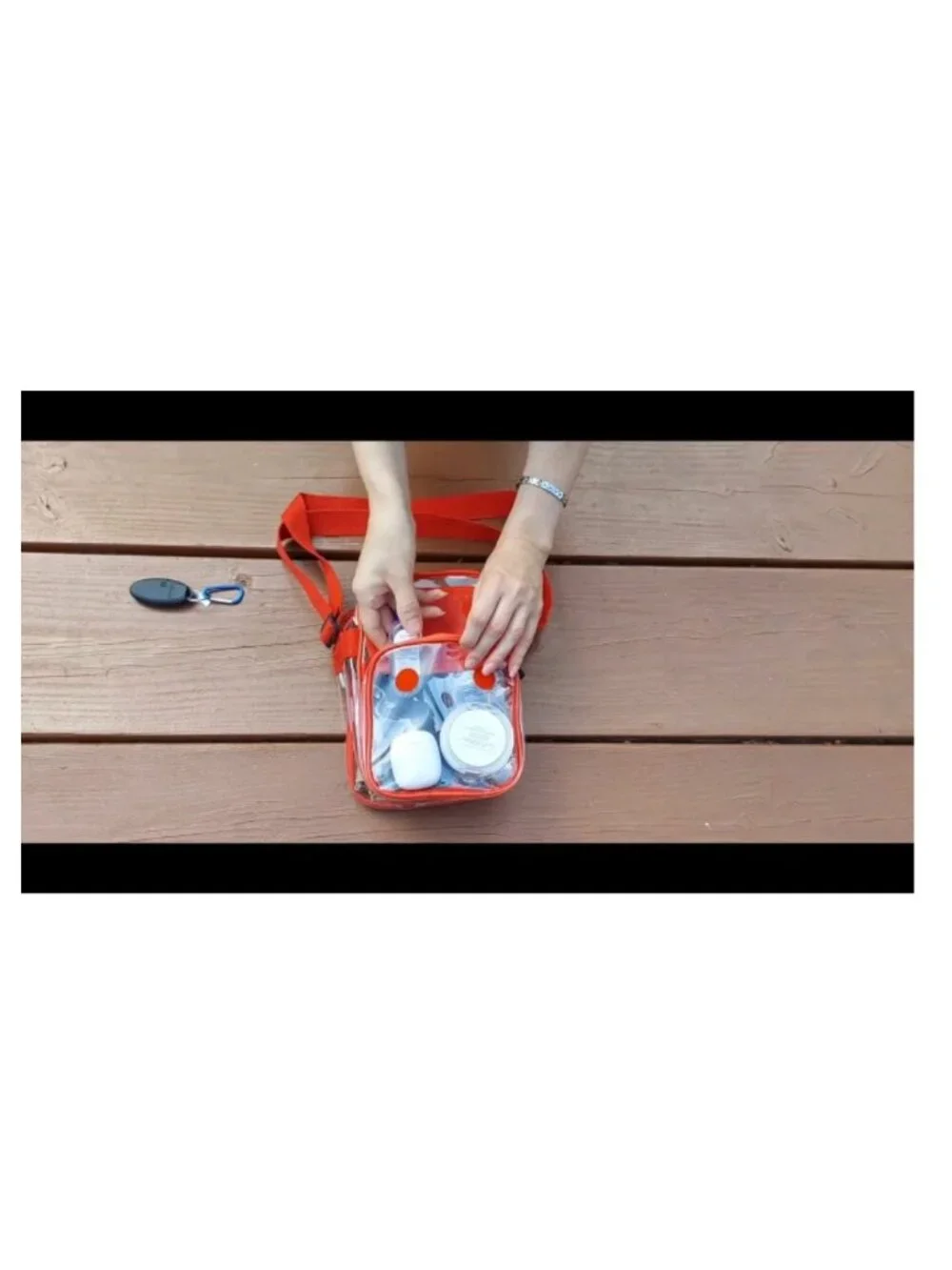 NCAA-Compliant Clear Stadium Pouch Purse, PVC, Lightweight, Crossbody Strap